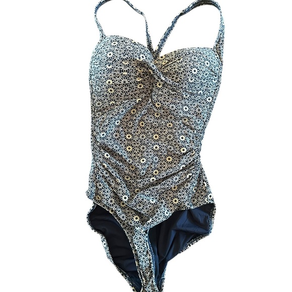 Niptuck Swim Nautical Foil Joanne One
Piece Swimsuit Size 8 - Picture 3 of 7